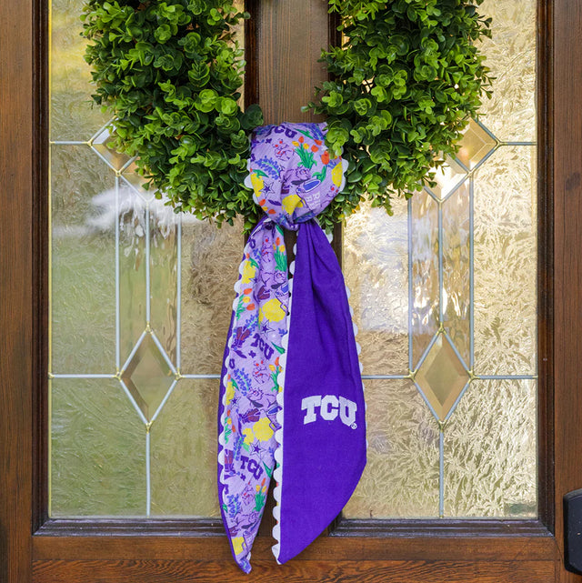 TCU Horned Frogs Cotton Wreath Sash