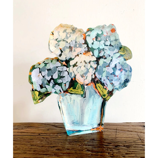 Mini Blue Hydrangea Acrylic Bloom Block