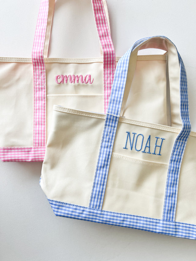 Medium Gingham Tote