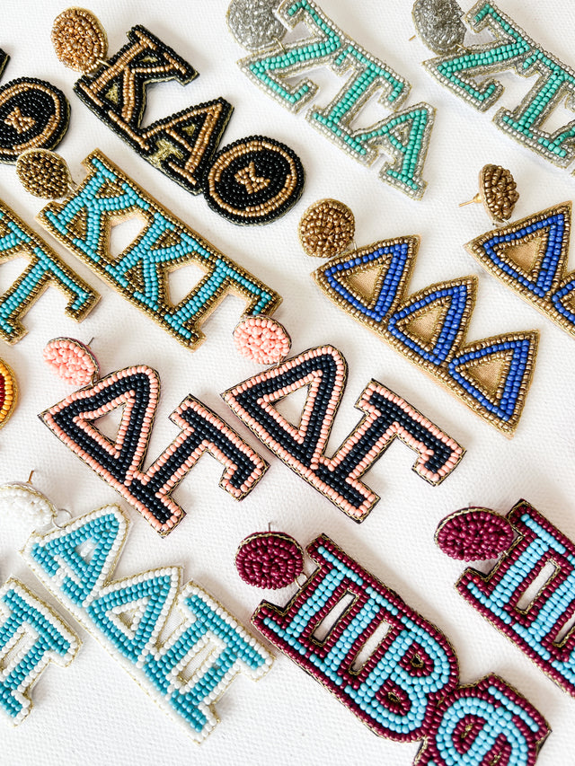 Beaded Sorority Earrings
