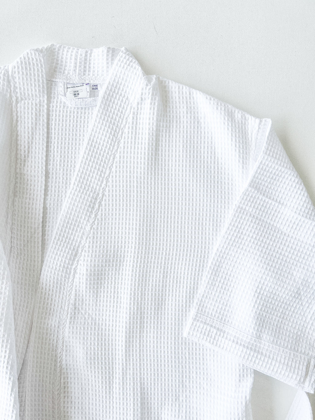 White Waffle Weave Robe The Monogram Shop