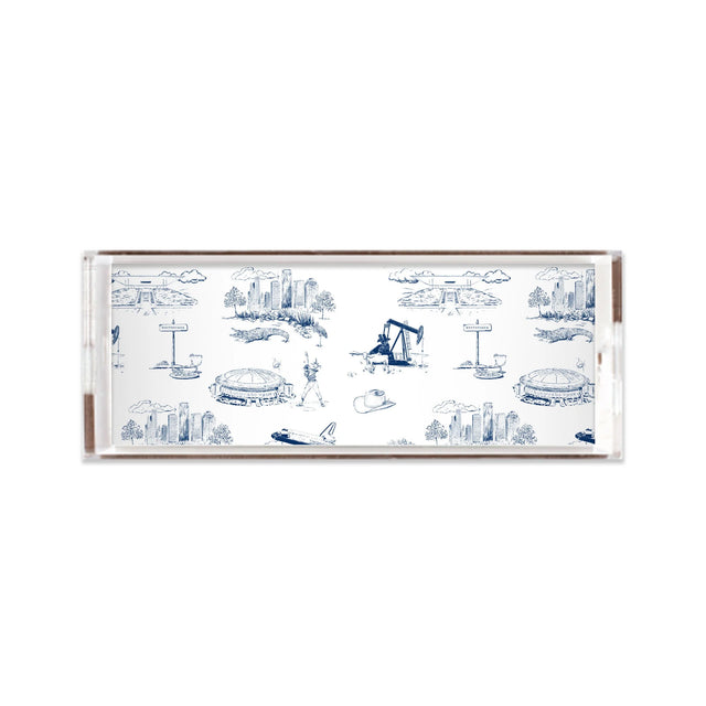 Houston Toile Lucite Tray 11x4