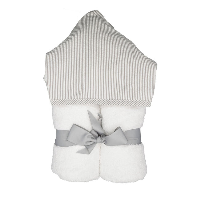 3 Marthas Grey Seersucker Hooded Towel