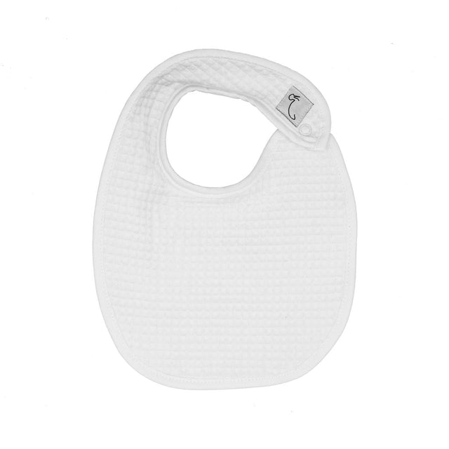 White Waffle Bib