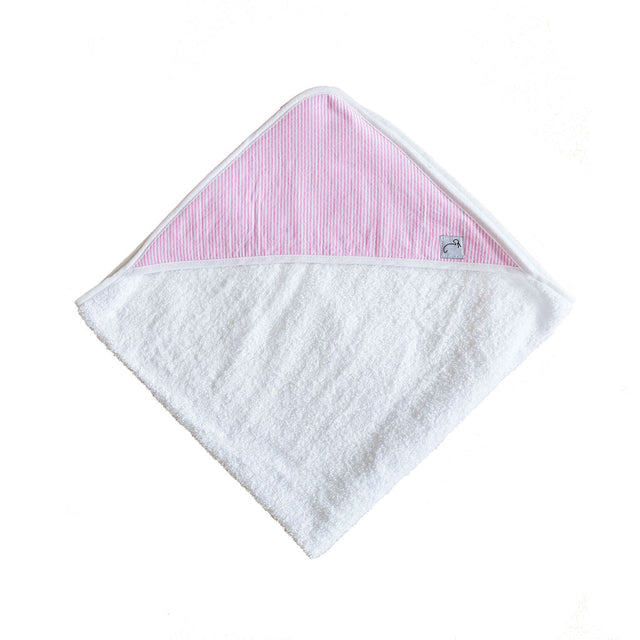 Pink Seersucker Hooded Towel