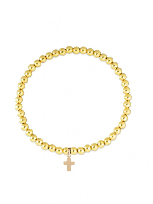 Cross Charm Stretch Bracelet
