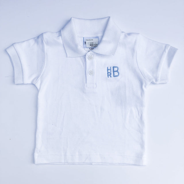 Monogramed Boys Short Sleeve Polo