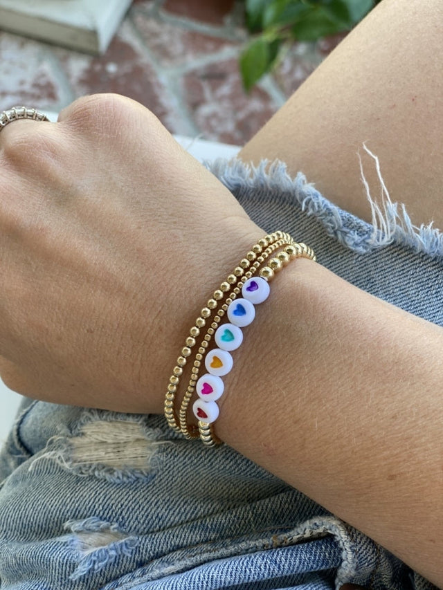 Kids Rainbow Hope Stretch Bracelet