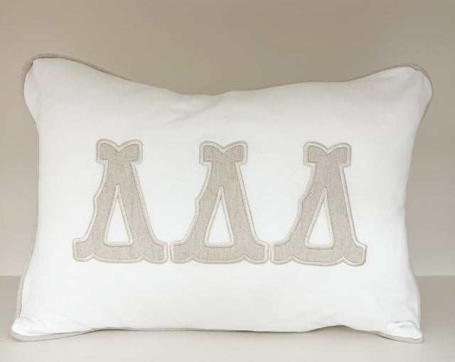Appliqued Sorority Pillow