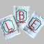 Christmas Bow Shield Initial Hand Towel