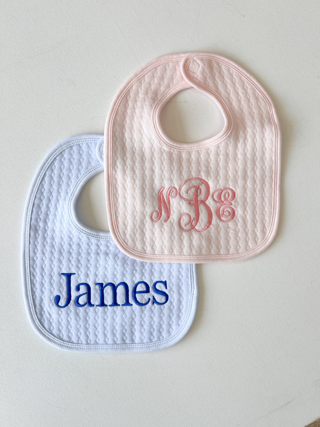 Matelassé bib