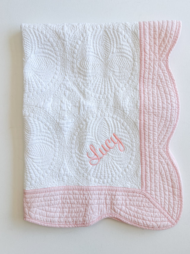 Pink Trim Baby Blanket