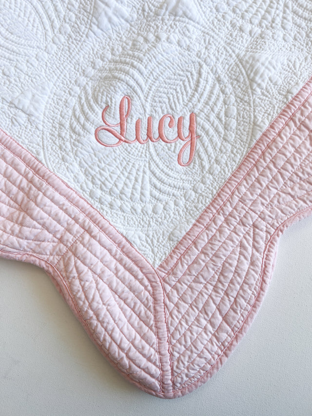 Pink Trim Baby Blanket