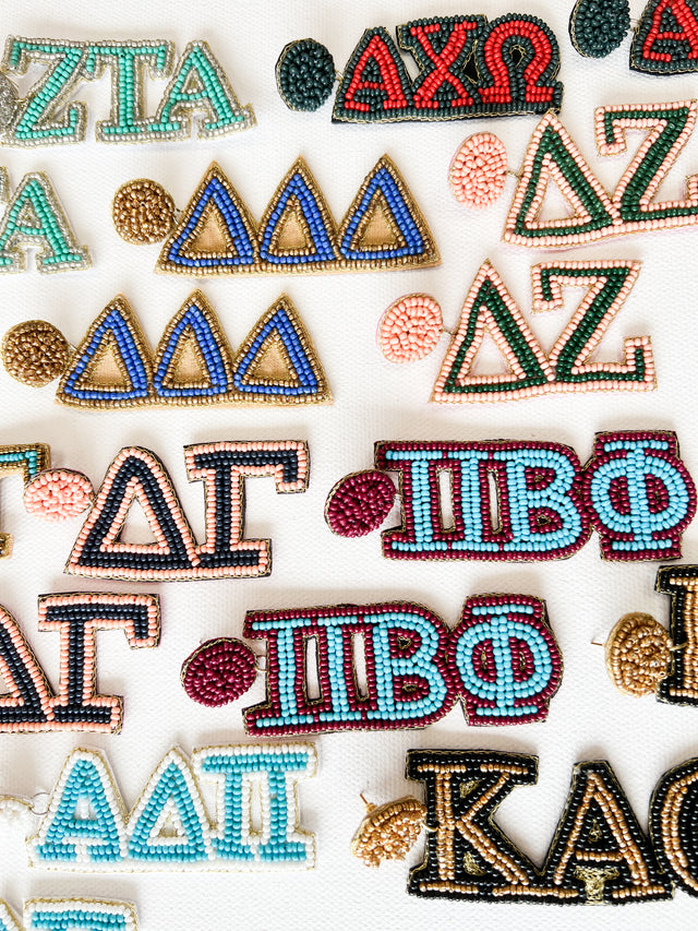 Beaded Sorority Earrings