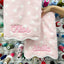 Weezie Tossed Pink Hearts Patterned Scallop Bath Towel