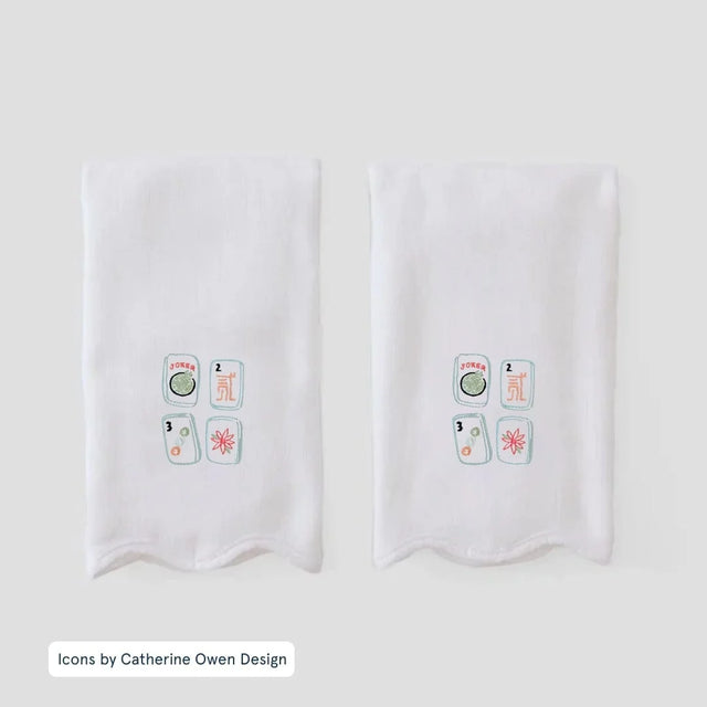Scallop Powder Bath Towels (pair)