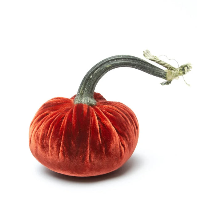 4" Rust Silk Velvet Pumpkin
