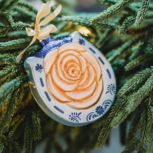 Lucky Horseshoe & Yellow Rose | Texan Christmas 2026 Edition Ornament