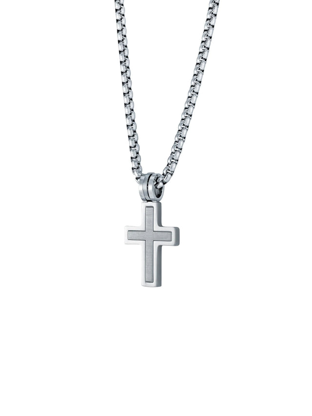 Men's Cross Box Chain Necklace