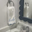Weezie Light Blue on White Scallop Hand Towels (pair)