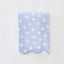 Weezie Tossed Blue Hearts Patterned Scallop Bath Towel