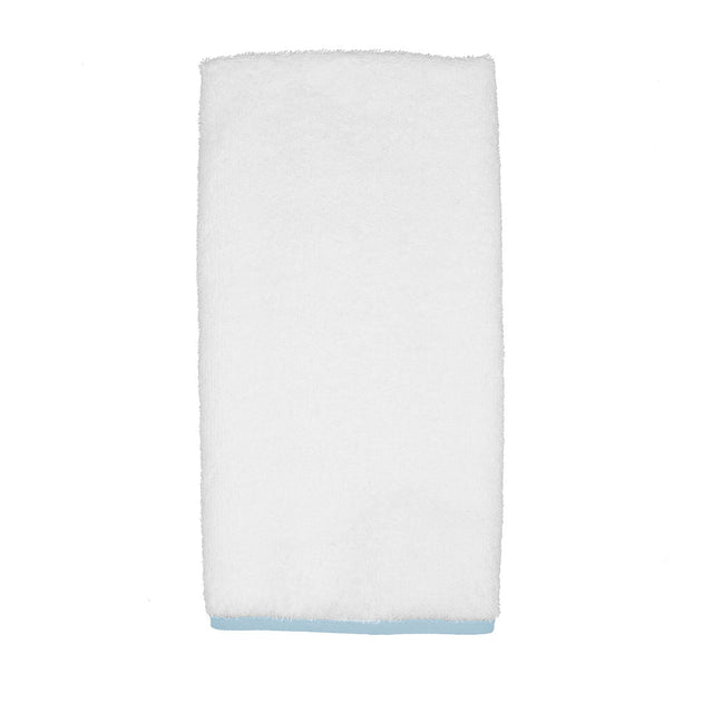 White Kids Hand Towel Blue Piping