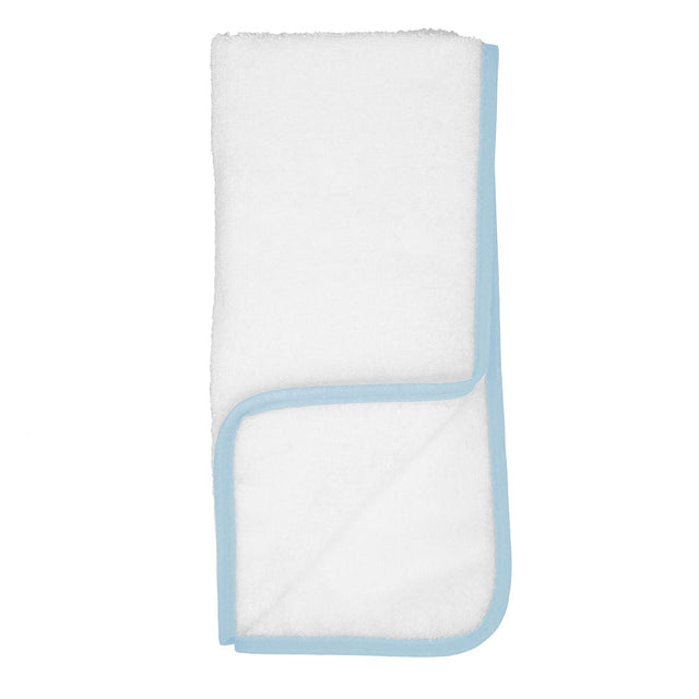 White Kids Hand Towel Blue Piping