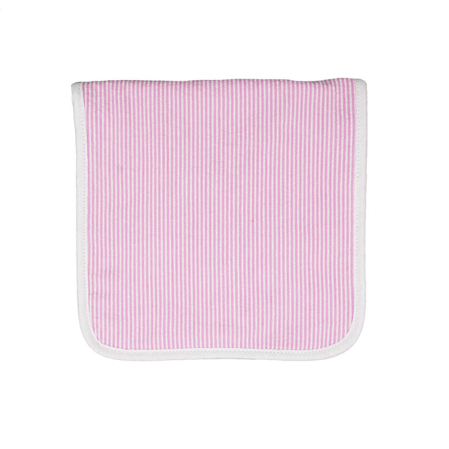 Pink Seersucker Burp Cloth