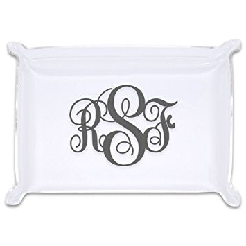 Monogrammed Pinched Edge Tray