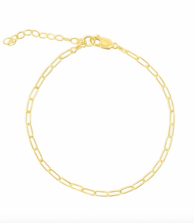 Paperclip 'S' Bracelet - Gold Fill