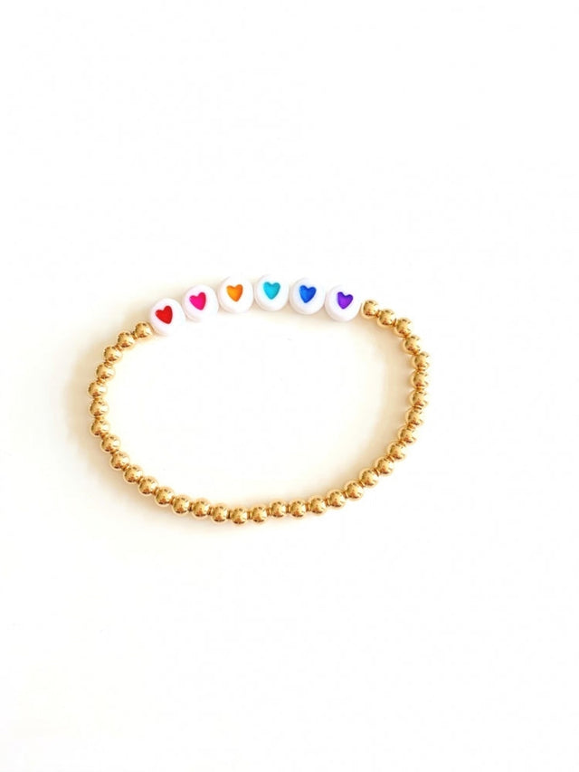 Kids Rainbow Hope Stretch Bracelet